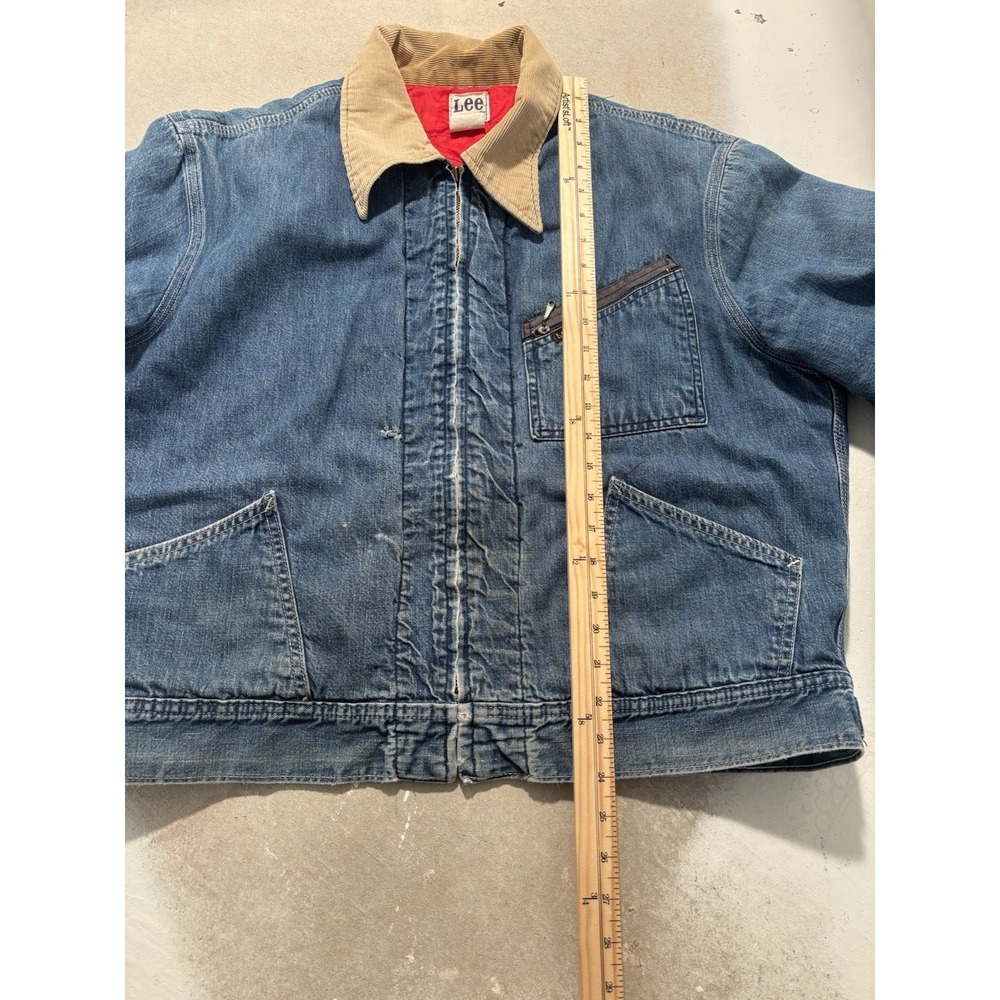 vintage 60s lee 91-b denim jacket trucker lined - Picture 8 of 11